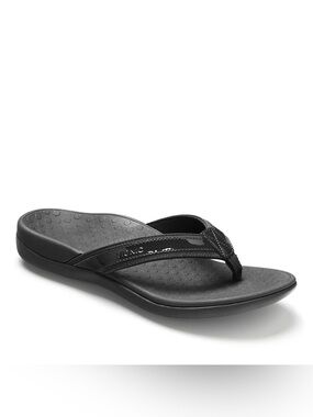 Vionic High Tide Orthotic Platform Flip Flop Sandals Black Size 11